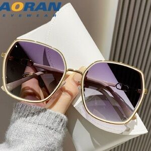 Gold Square Women's Sunglasses